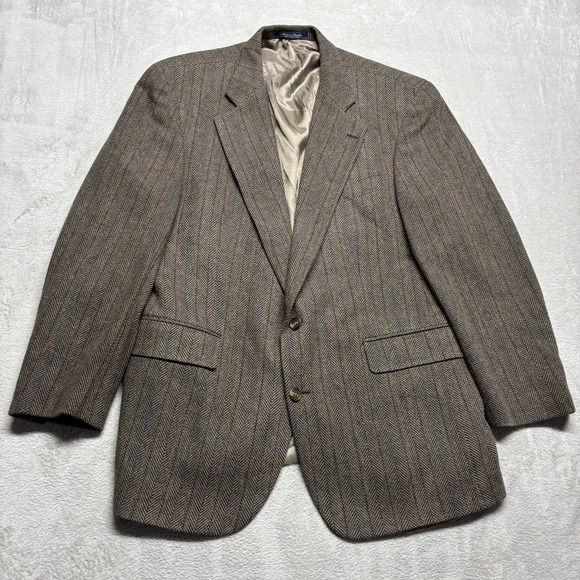 Ralph Lauren Other - Vintage Chaps Ralph Lauren Blazer Mens 44T‎ Wool Herringbone Stripe Sport Coat